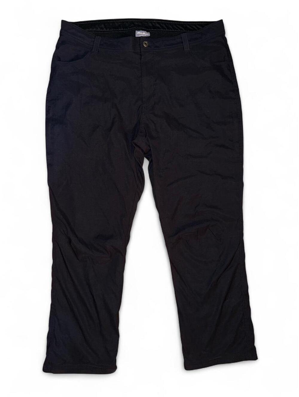 Eddie Bauer Men's black performance fleece pant sz 40x30 active camp ski outdoor